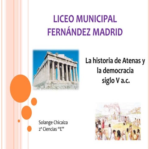 La historia de Atenas y la democracia siglo V a.c. | PPTX