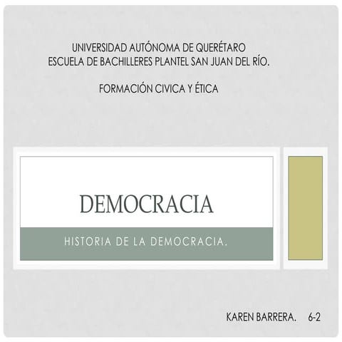 HISTORIA DE LA DEMOCRACIA