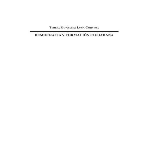 Democracia y formación ciudadana