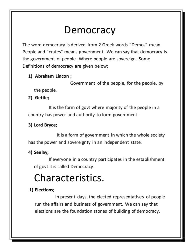 Democracy