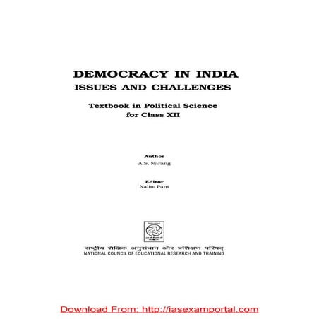Democracy in India" Class - 12"