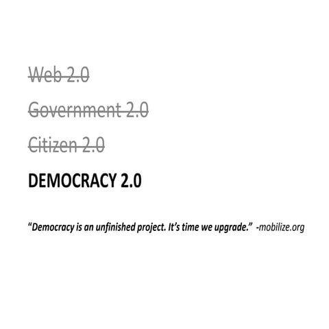 Democracy2 IPMA Jan 12 2010