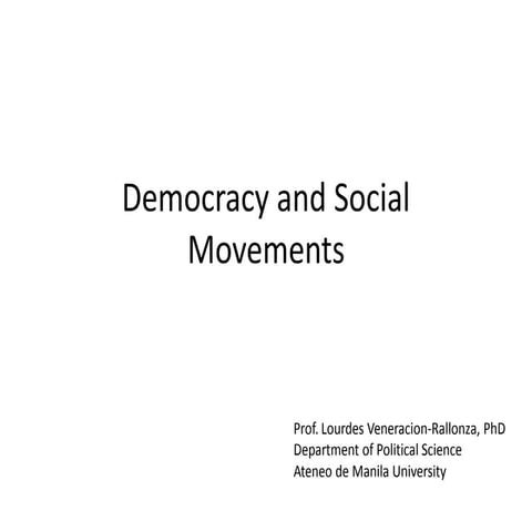 Democracy And Social Movements