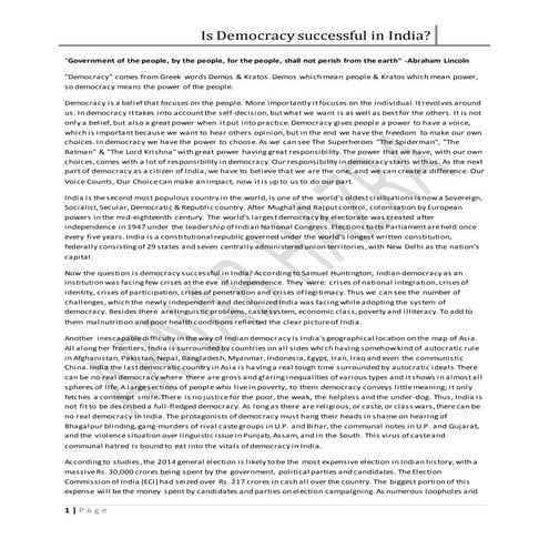 Democracy in India