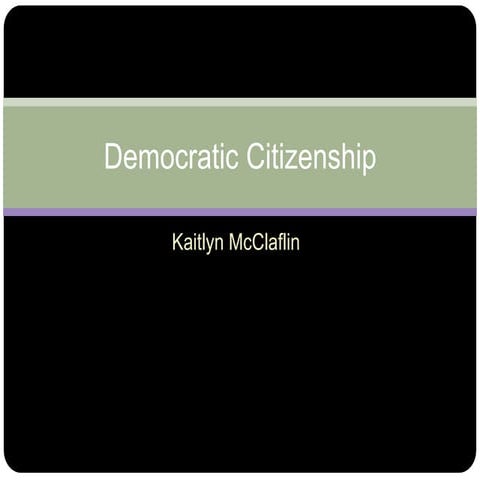 Democratic citizenship