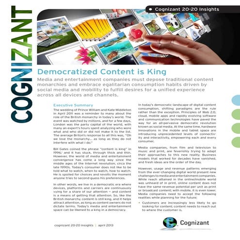 Democratized Content is King