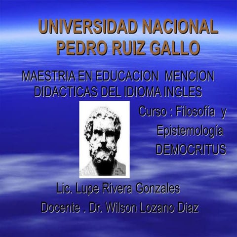 Democritus  presentacion ppt