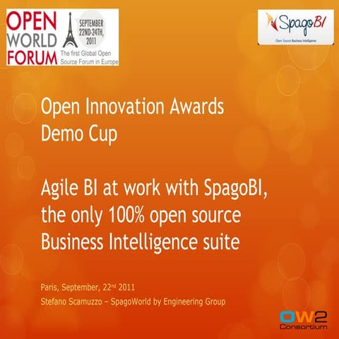 OWF Innovation Awards: Agile BI at work with SpagoBI
