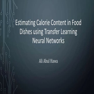 Transfer Learning Neural Network implementation for food recognition