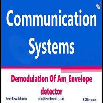 Demodulation of am envelope detector