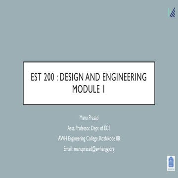 Design and engineering DE Module 1 NOTES