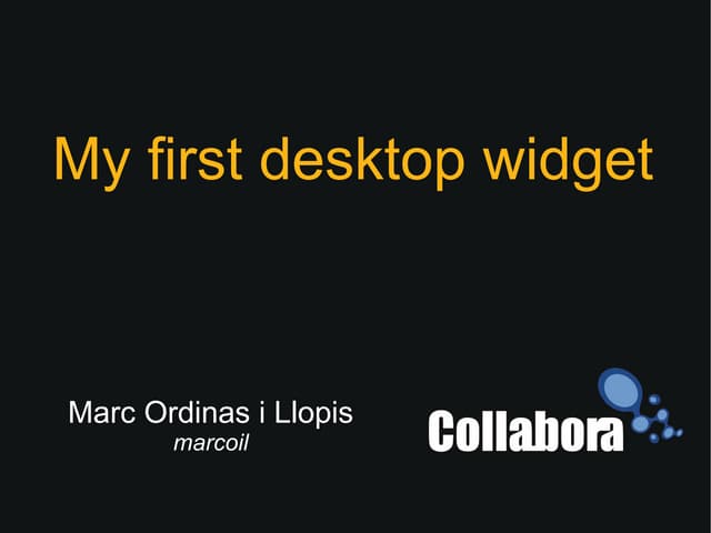 My first Maemo desktop widget