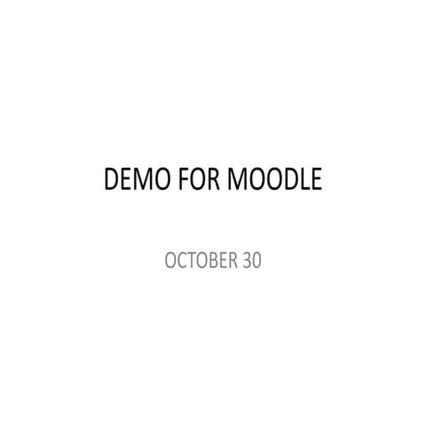 Demo for moodle