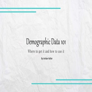 Demographic data101 | PPT
