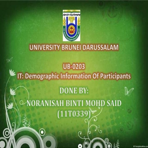 Demographic information of participants