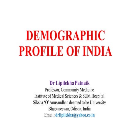 Demographic profile of india