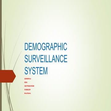 Demographic surveillance