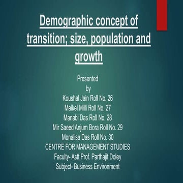 Demographic transistion