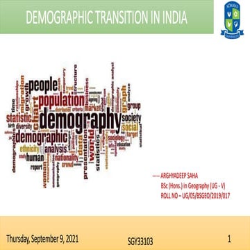 Demographic Transition in India
