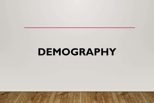 Demography and stages of demographic cycle | PPTX