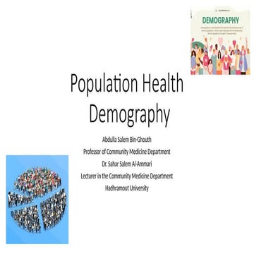 Demography populu demographics, Health, community, study