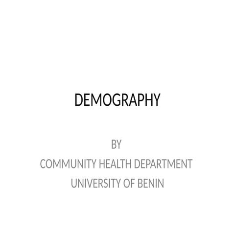 Comprehensive Overview of Demography: Population Studies and Data ...