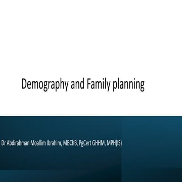 Demography And Family Planning Le01 Pptx
