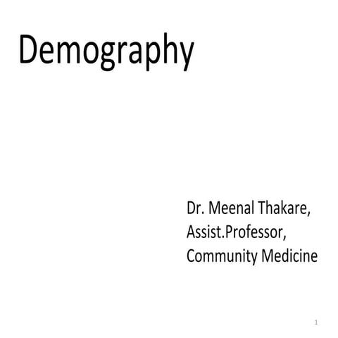 Introduction to Demography. PSM. For undergraduate