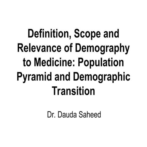 Demography & Population Dynamics for Medical Student.ppt