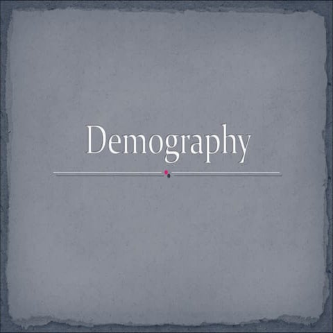 Demography(report)