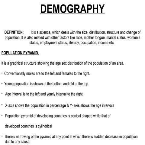 Demography slides