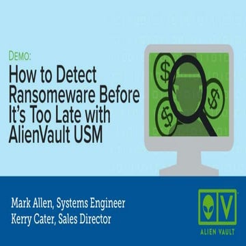 Demo  how to detect ransomware with alien vault usm_gg