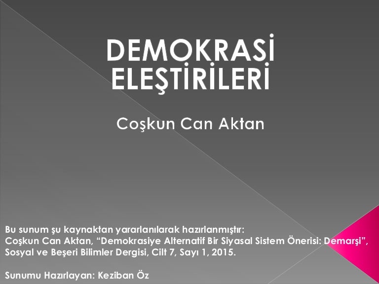 demokrasi elestirileri