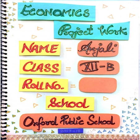 Demonetisation - 1 Economics Project Class 12 CBSE