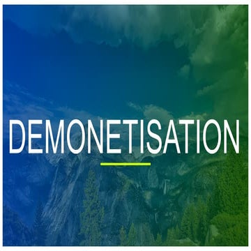 Presentation on Demonetization in India | PPTX