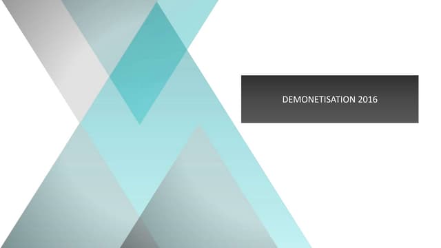 Demonetisation 2016 - Sandeep Jhunj...