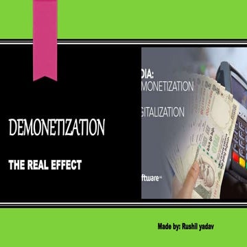 Demonetisation in india | PPTX