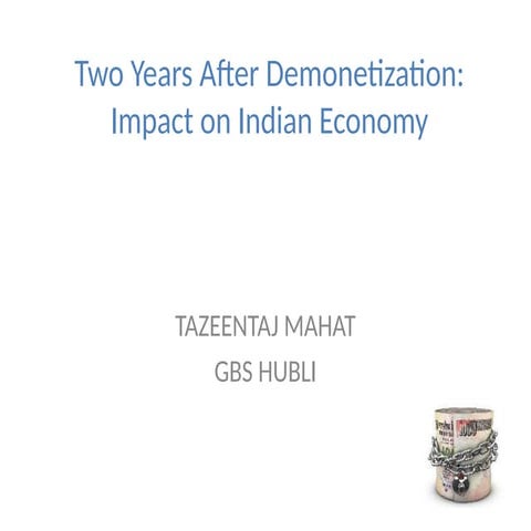 Demonetization - A conceptual Framework | PPT