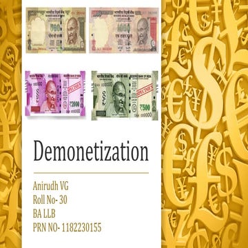 Presentation on Demonetization in India | PPTX