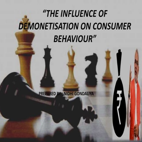 THE INFLUENCE OF DEMONETIZATION ON CONSUMER BEHAVIOR”