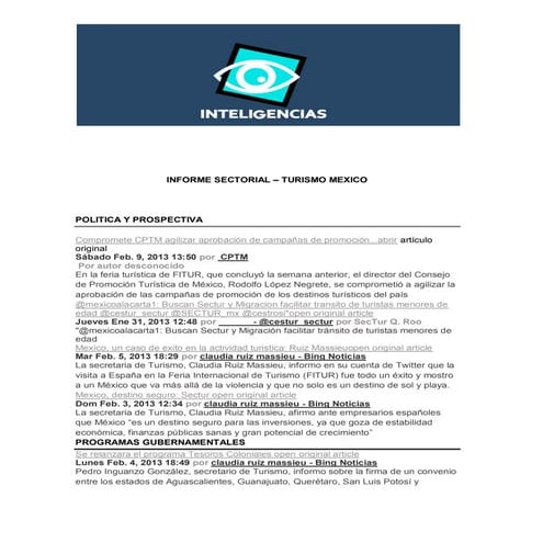 Demo newsletter turismo 11.02.13