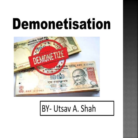Demonetisation In India | PPTX