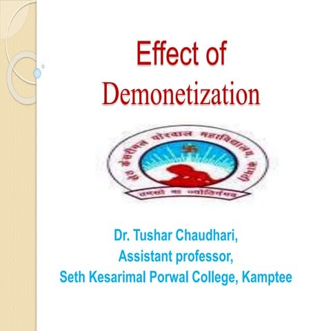 Demonitisation | PPTX