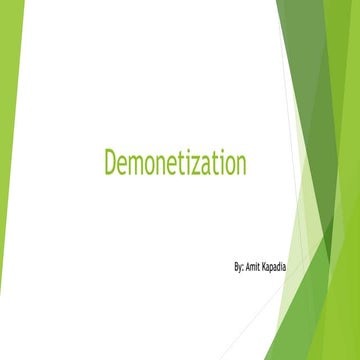 Demonetization in India | PPTX