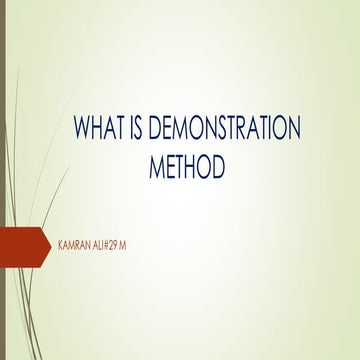 Demonstration method