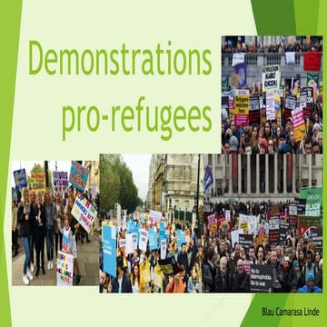Demonstrations pro refugees | PPTX