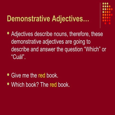 Demonstratives rhs