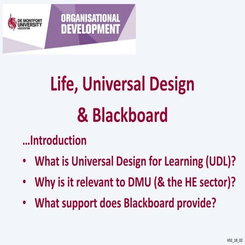 TLC2016 - Life, Universal Design & Blackboard