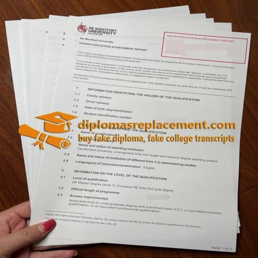 buy De Montfort University transcript.pdf