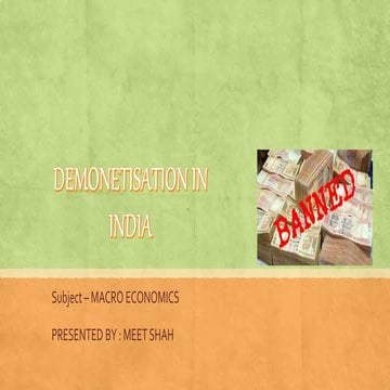 Demontisation in india